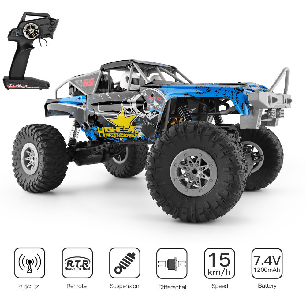 1/10 Scale RC Climbing Car 4WD Dual Motor RC Off-Road Buggy