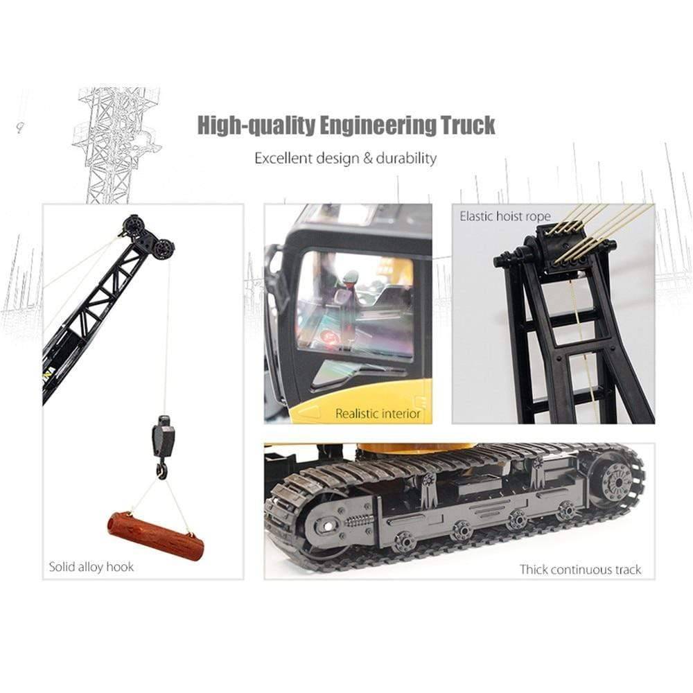 Huina 1572 15ch Rc Alloy Crane 1/14 2.4ghz: Engineering Movable